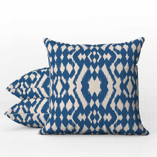 Tabarca Outdoor Pillows Dark Blue & Cream
