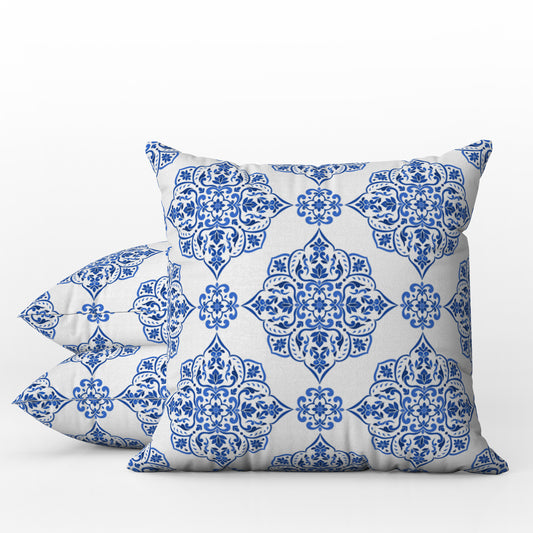 Bordeira Outdoor Pillows Blue & White