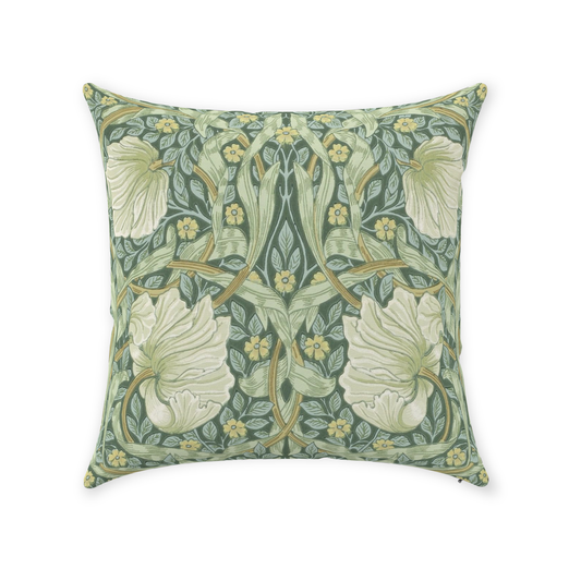 Pimpernel Cotton Throw Pillows William Morris Privet Slate