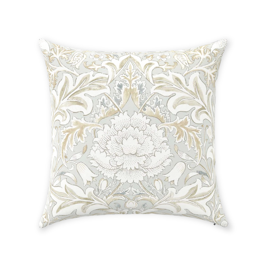 Severn Cotton Throw Pillows William Morris Dove Grey