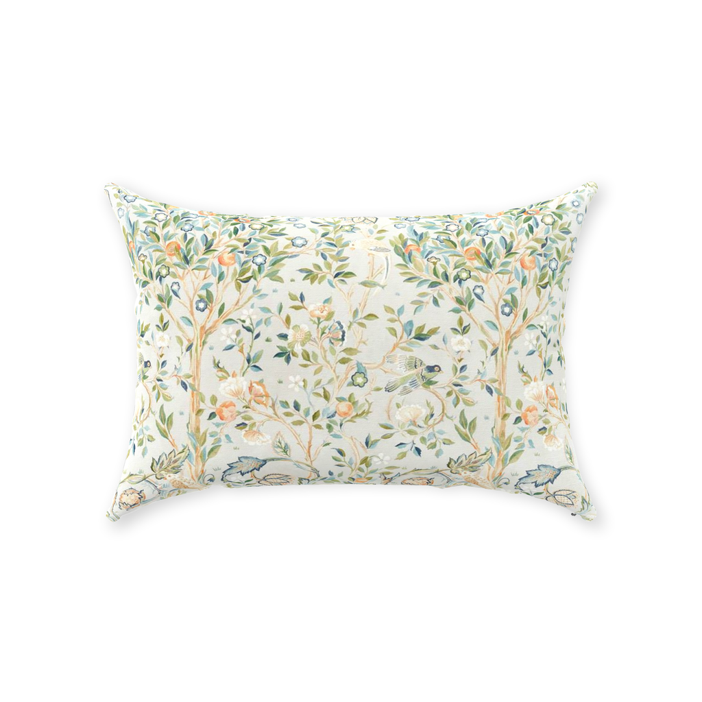 Melsetter Cotton Throw Pillows William Morris Grey Blue