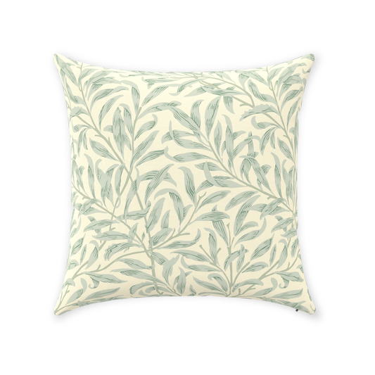 William Morris Cotton Pillows Willow Bough Cream Sage