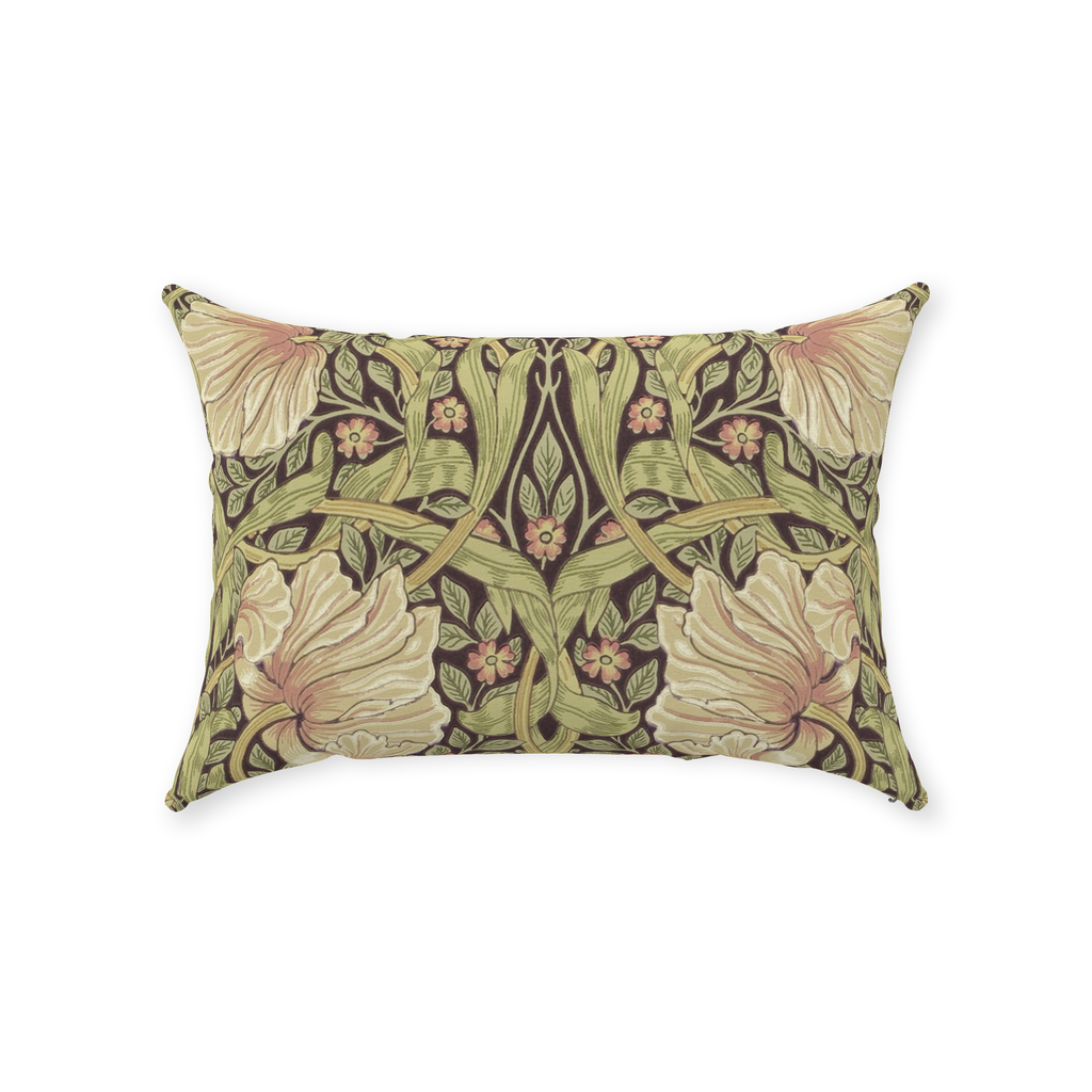 Pimpernel Cotton Throw Pillows William Morris Bullrush Russet