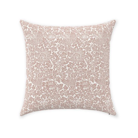 William Morris Cotton Pillows Terracotta Bird & Anemone
