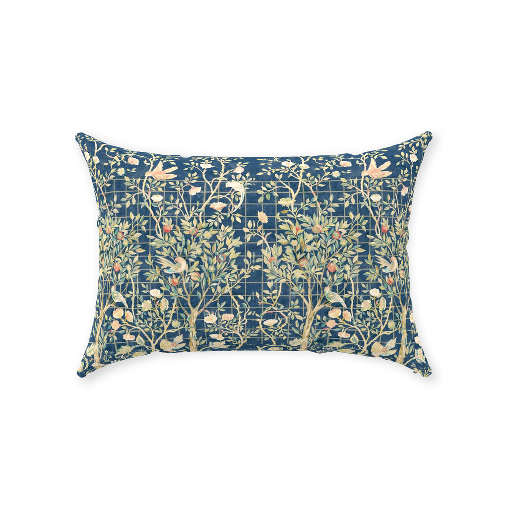 William Morris Cotton Pillows Melsetter Dark Navy Blue