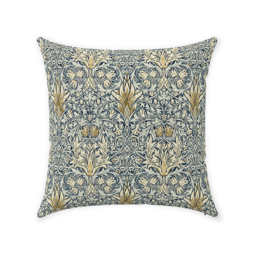 Snakeshead William Morris Cotton Pillows Blue Indigo Cumin