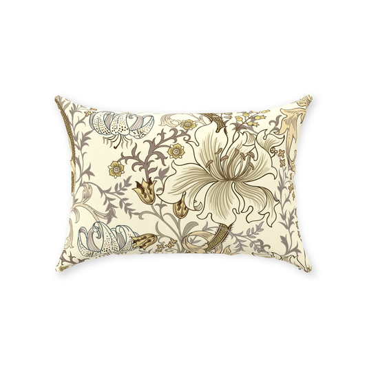 William Morris Cotton Pillows Enchanted Golden Lily Autumn