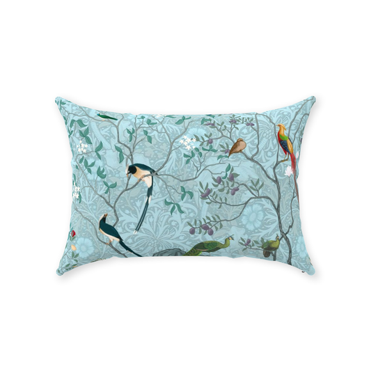 Chinoiserie Cotton Pillows William Morris Aqua Floral