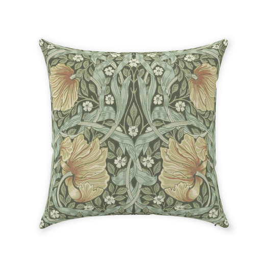 Pimpernel Cotton Throw Pillows William Morris Bayleaf Manilla