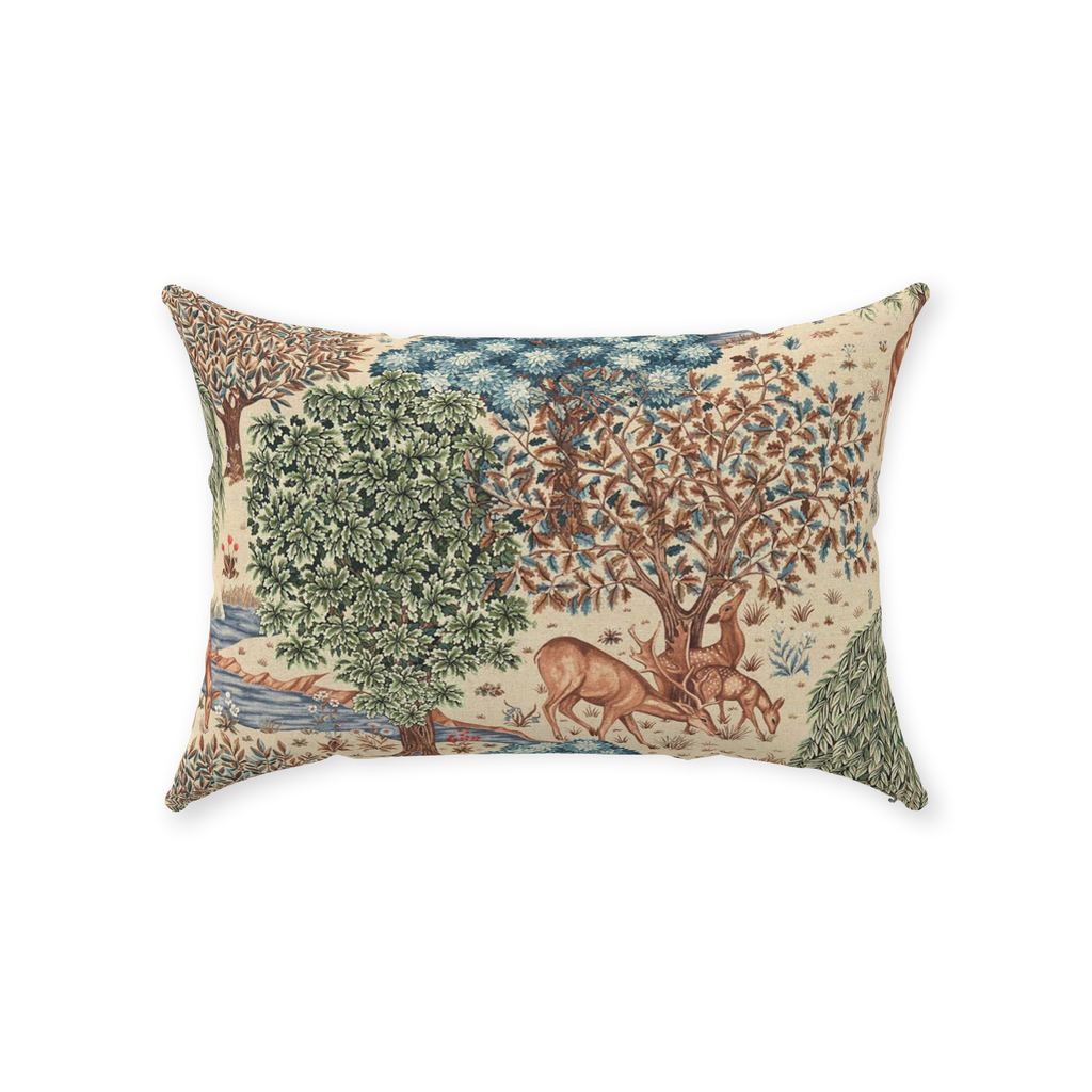 The Brook Cotton Throw Pillows William Morris Linen Cream