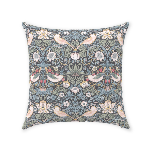 Strawberry Thief Cotton Throw Pillows William Morris Ink