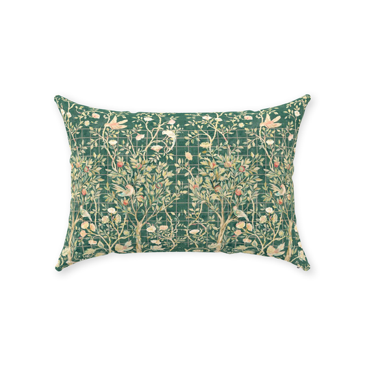William Morris Cotton Pillows Melsetter Forest Green