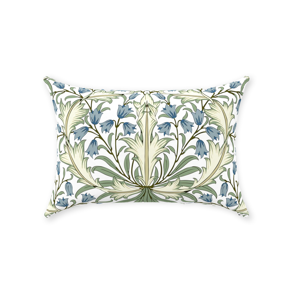 Bluebell Cotton Pillow William Morris Blue & Green