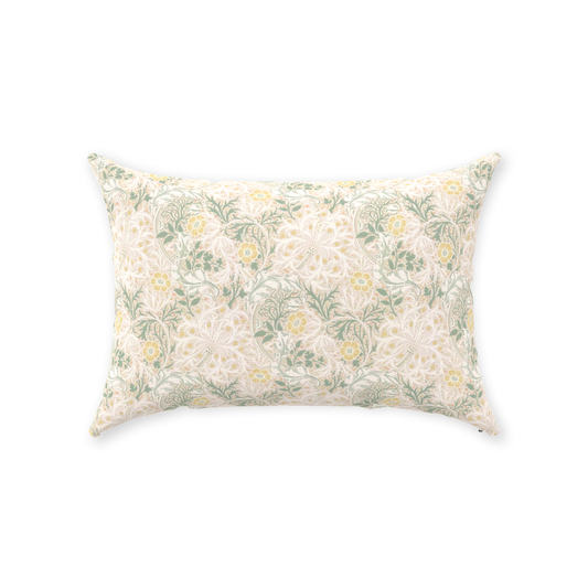 Seaweed Cotton Pillow William Morris Gold Artichoke
