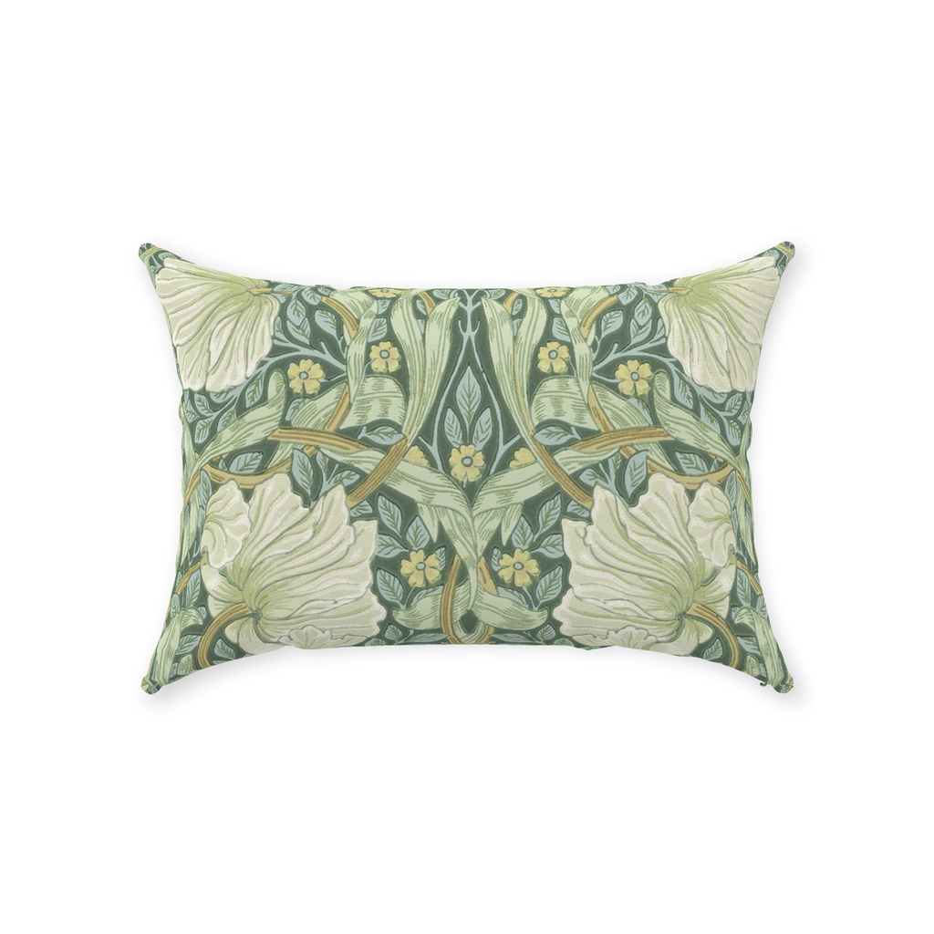 Pimpernel Cotton Throw Pillows William Morris Privet Slate