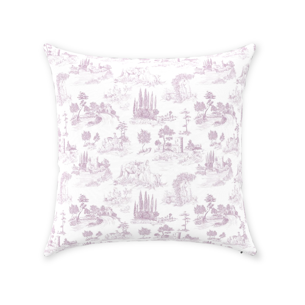 Toile de Jouy Cotton Pillows Lilac Blush Tarragonia