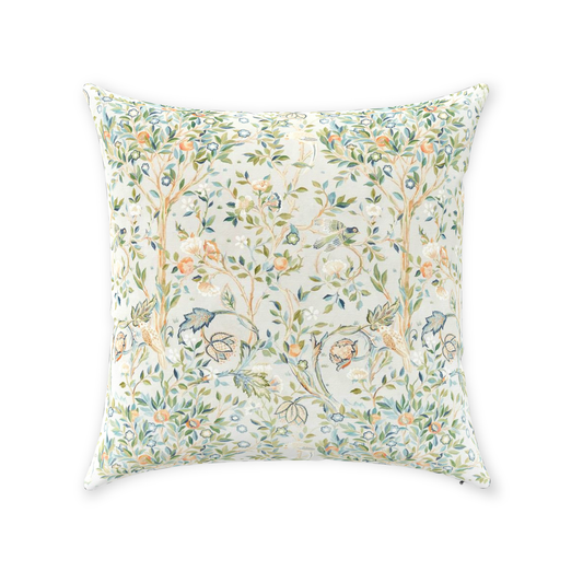 Melsetter Cotton Throw Pillows William Morris Grey Blue