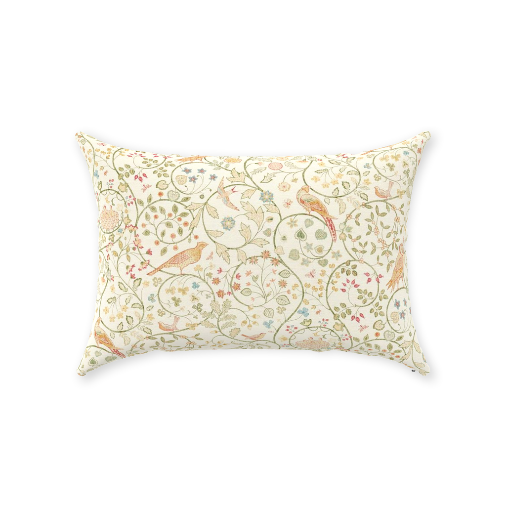 Newill William Morris Cotton Pillows Ivory Sage Green