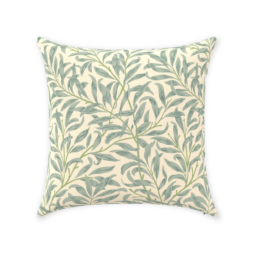 William Morris Cotton Pillows Willow Bough Cream Sage Green