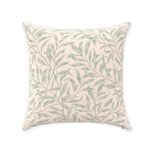 William Morris Cotton Pillows Peach Cream Willow