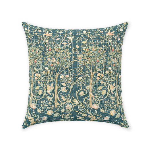 William Morris Cotton Pillows Melsetter Teal Green