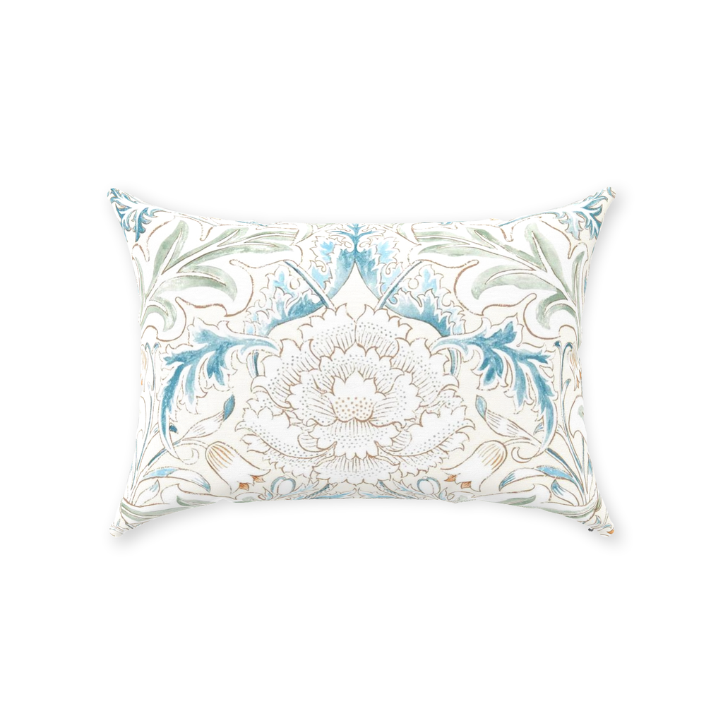 Severn Cotton Throw Pillows William Morris Bayleaf Annatto