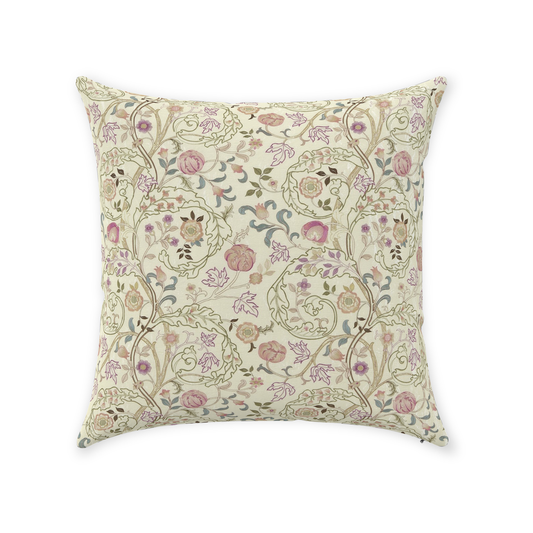 Mary Isobel Cotton Throw Pillows William Morris Soft Rose Artichoke