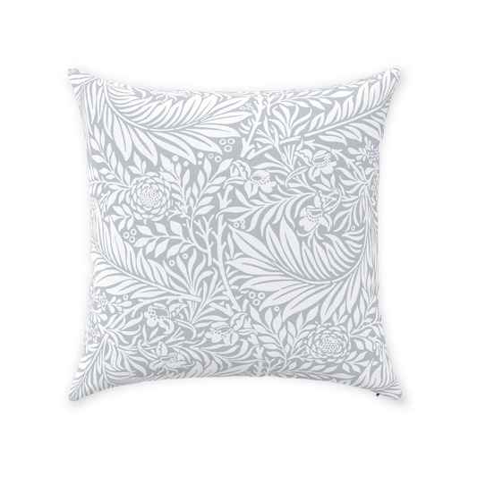 William Morris Cotton Pillows Grey Larkspur