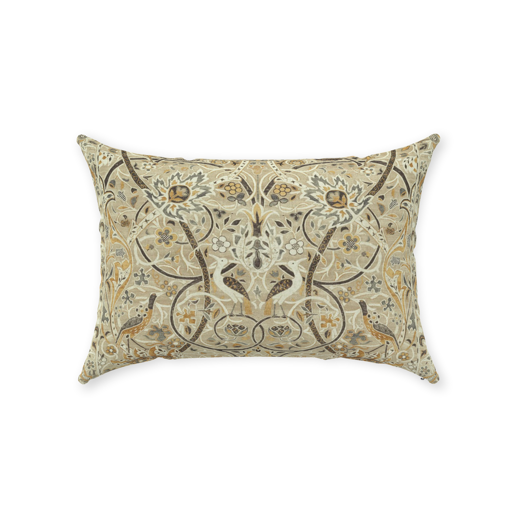 Bullerswood Cotton Throw Pillows William Morris Stone Mustard