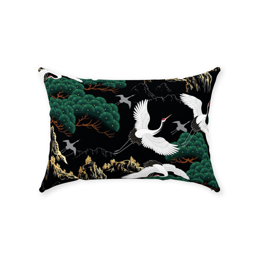 Japanese Cotton Pillows Mountain Storks