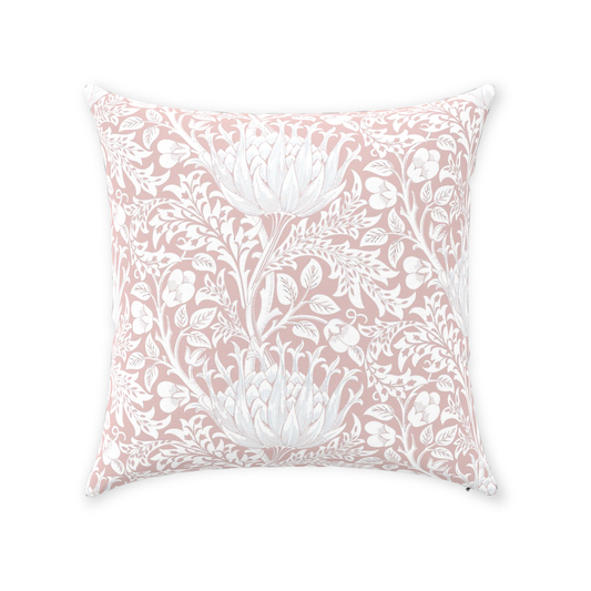 William Morris Cotton Pillows Artichoke Rose Blush