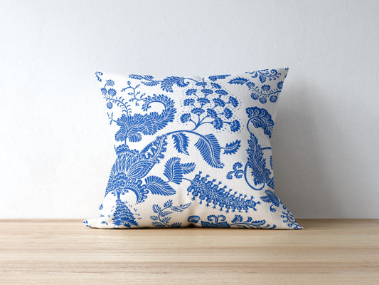 Hamptons Outdoor Pillows Aegean Blue & White