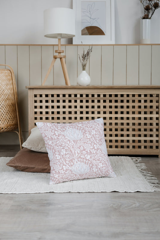 William Morris Cotton Pillows Artichoke Rose Blush