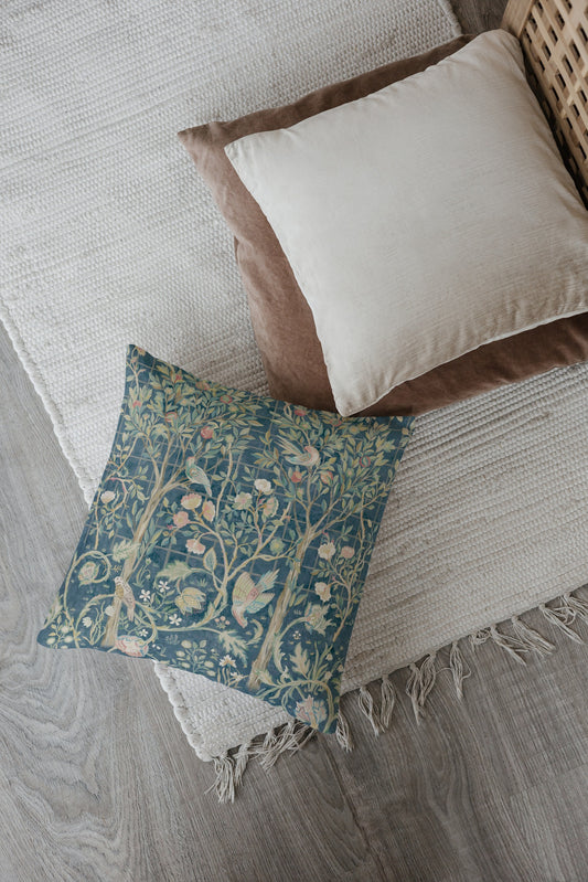 Melsetter Outdoor Pillows William Morris Teal Blue