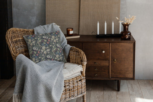 Golden Lily Outdoor Pillows William Morris Dark Floral