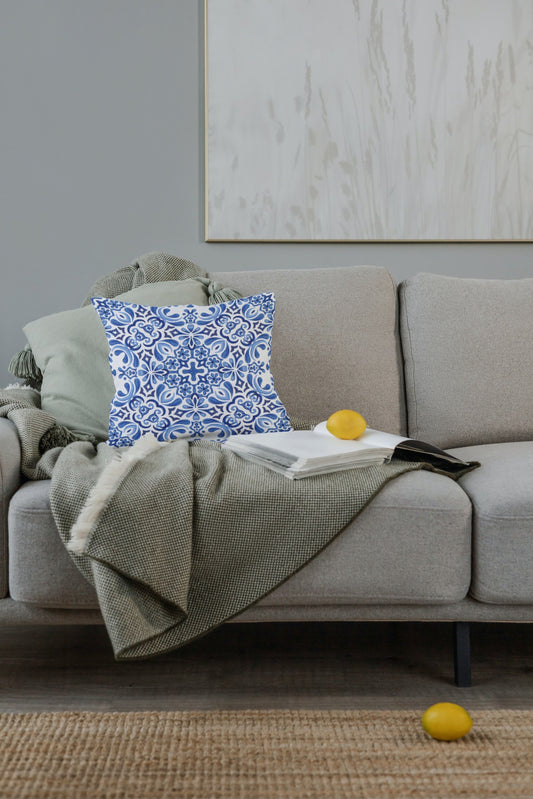 Toledo Outdoor Pillows Blue & White