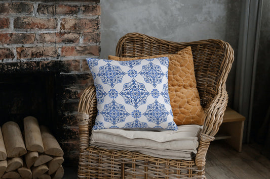 Bordeira Outdoor Pillows Blue & White