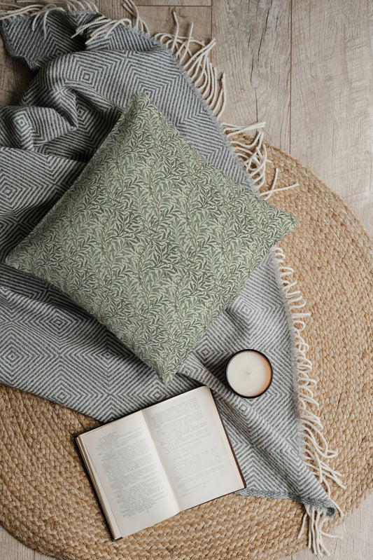Willow Bough Outdoor Pillow William Morris Green
