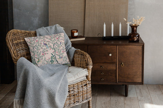 Chinoiserie Outdoor Pillows Peach Fresco