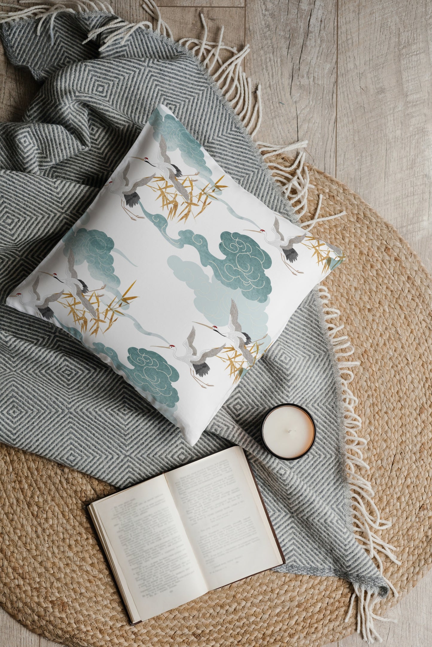 Japanese Cotton Pillows Misty Clouds