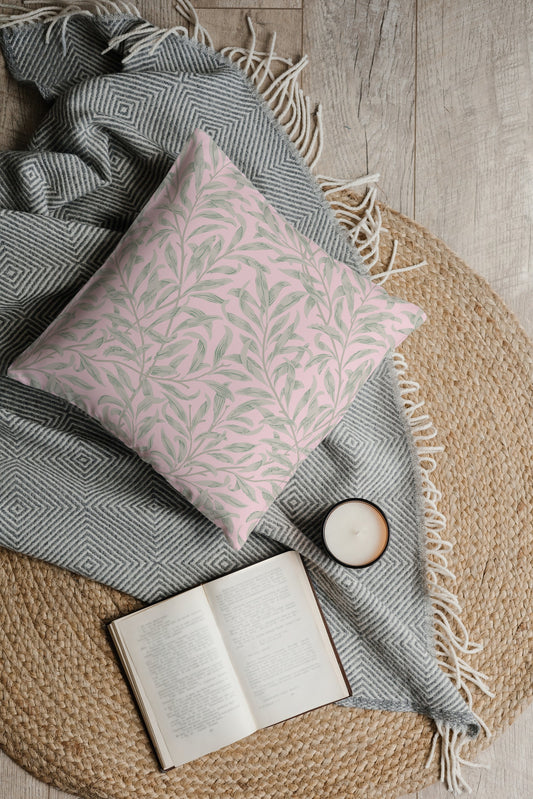 William Morris Cotton Pillows Pink Willow