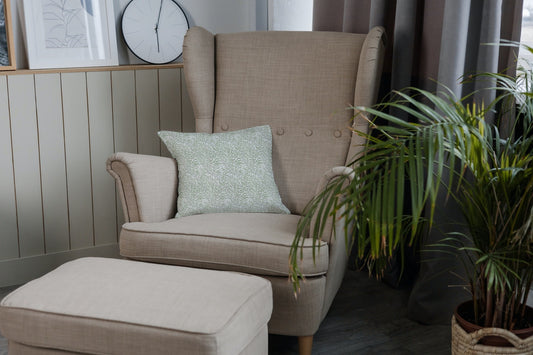 Willow Bough Cotton Throw Pillows William Morris Soft Green