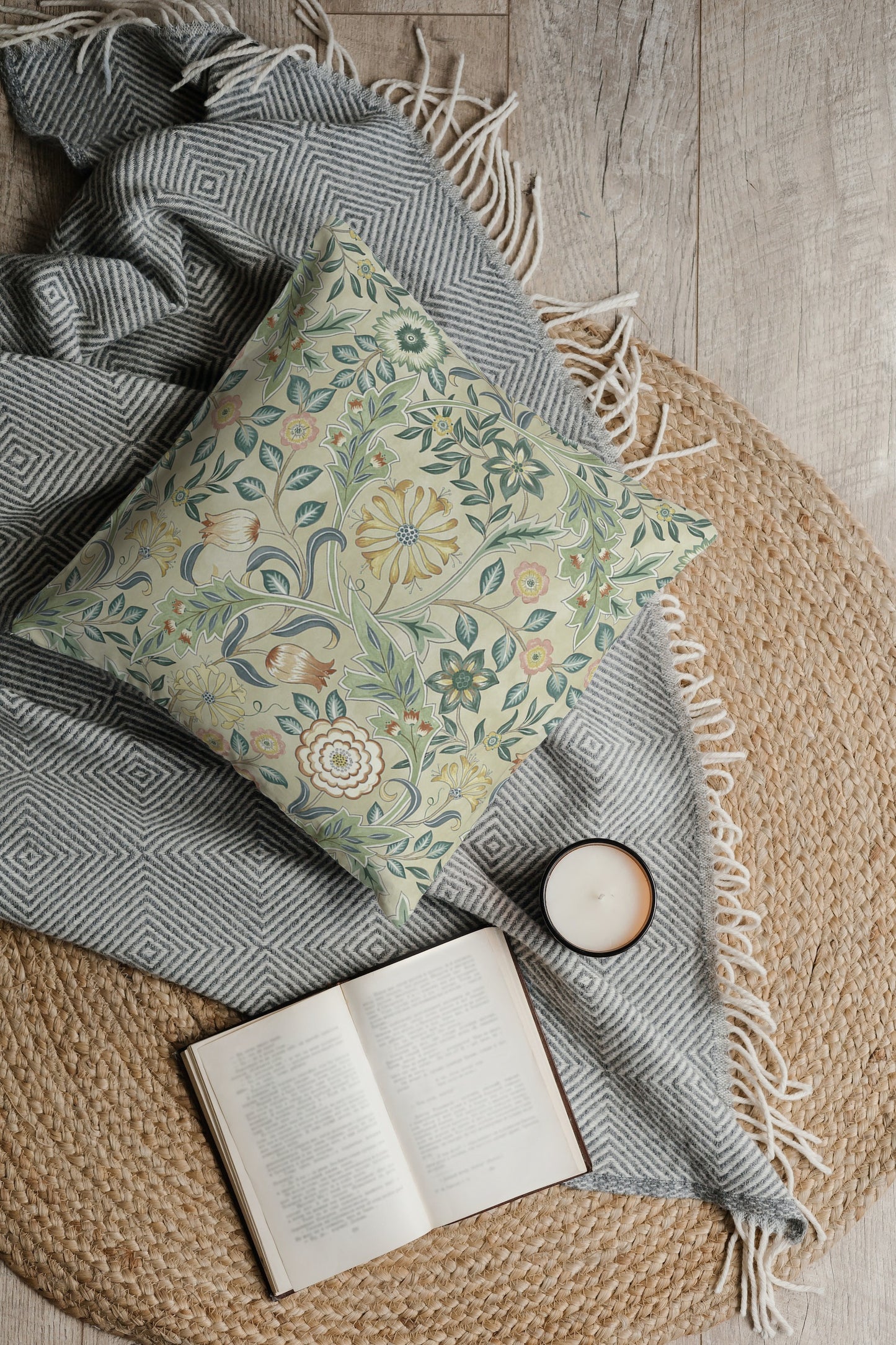 Wilhelmina Orkney Outdoor Pillow William Morris Sage Green