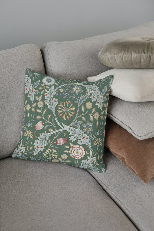 Wilhelmina Orkney Outdoor Pillow William Morris Green