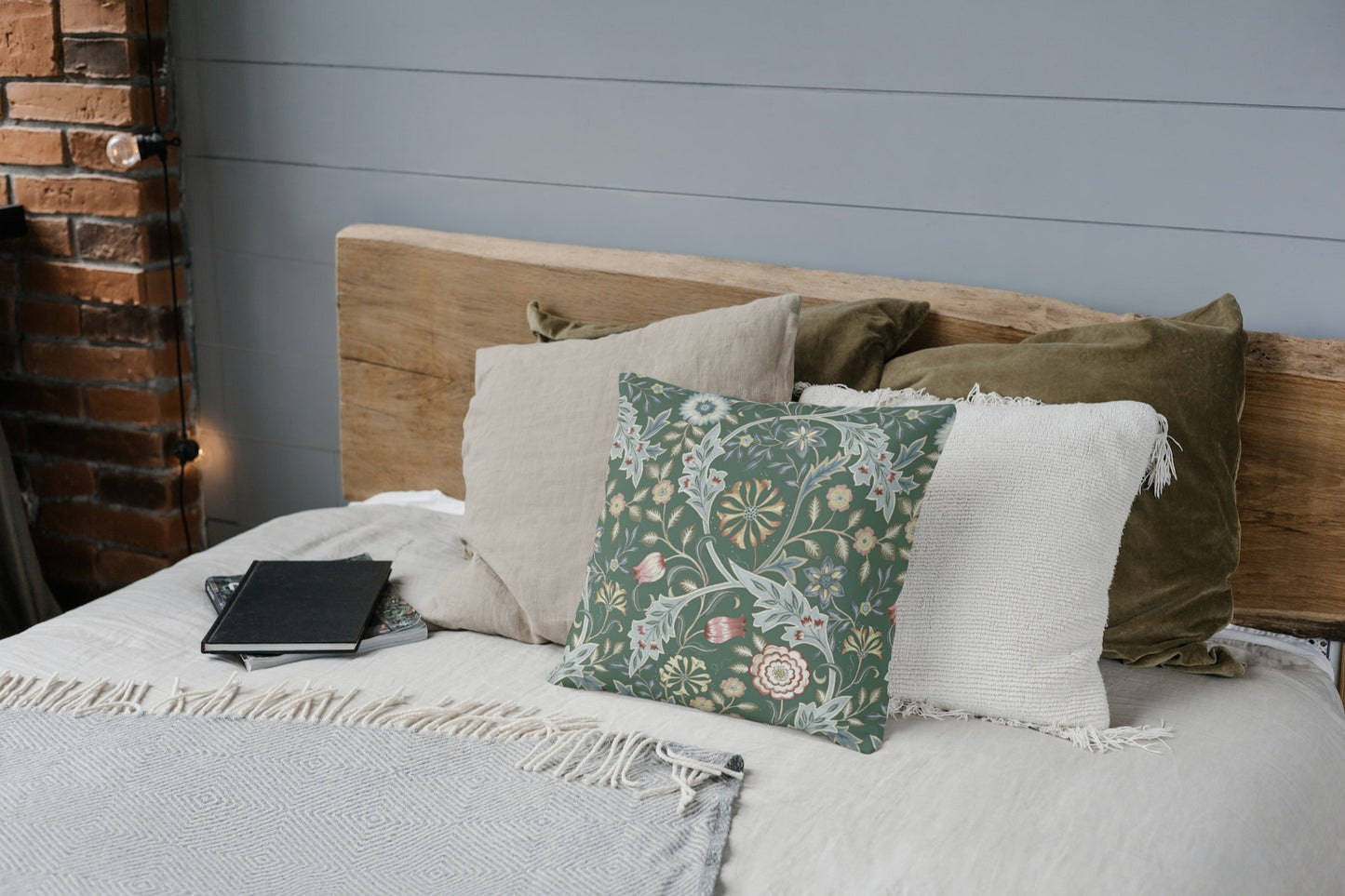 Wilhelmina Orkney Outdoor Pillow William Morris Green
