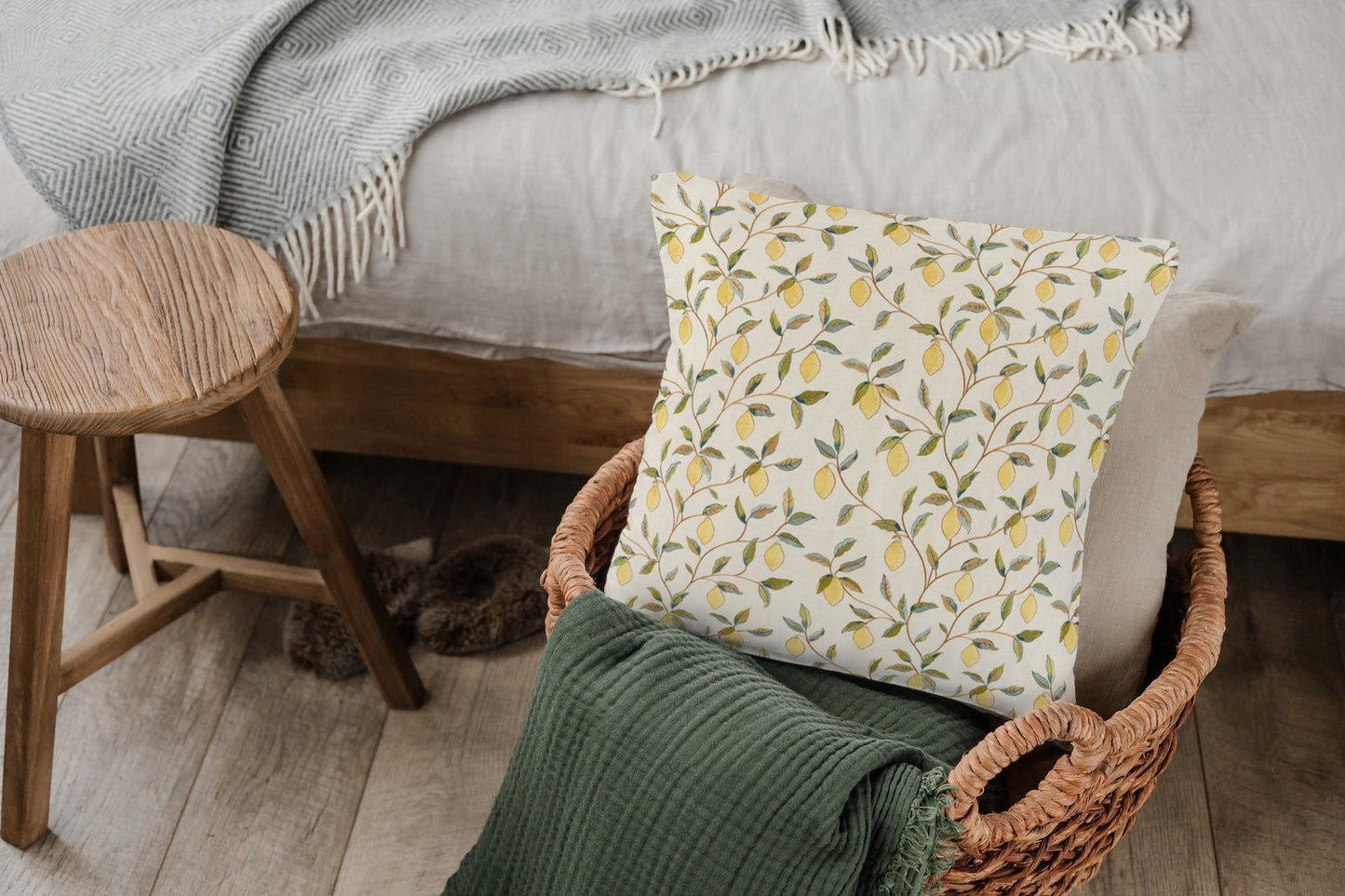 Lemons Outdoor Pillow William Morris Cream