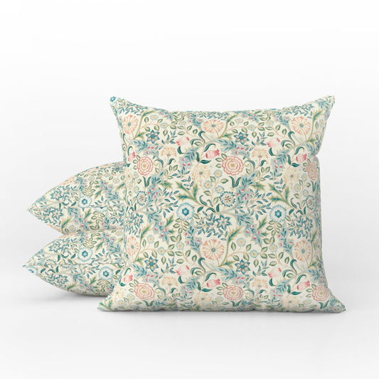 Wilhelmina Outdoor Pillow William Morris Ivory