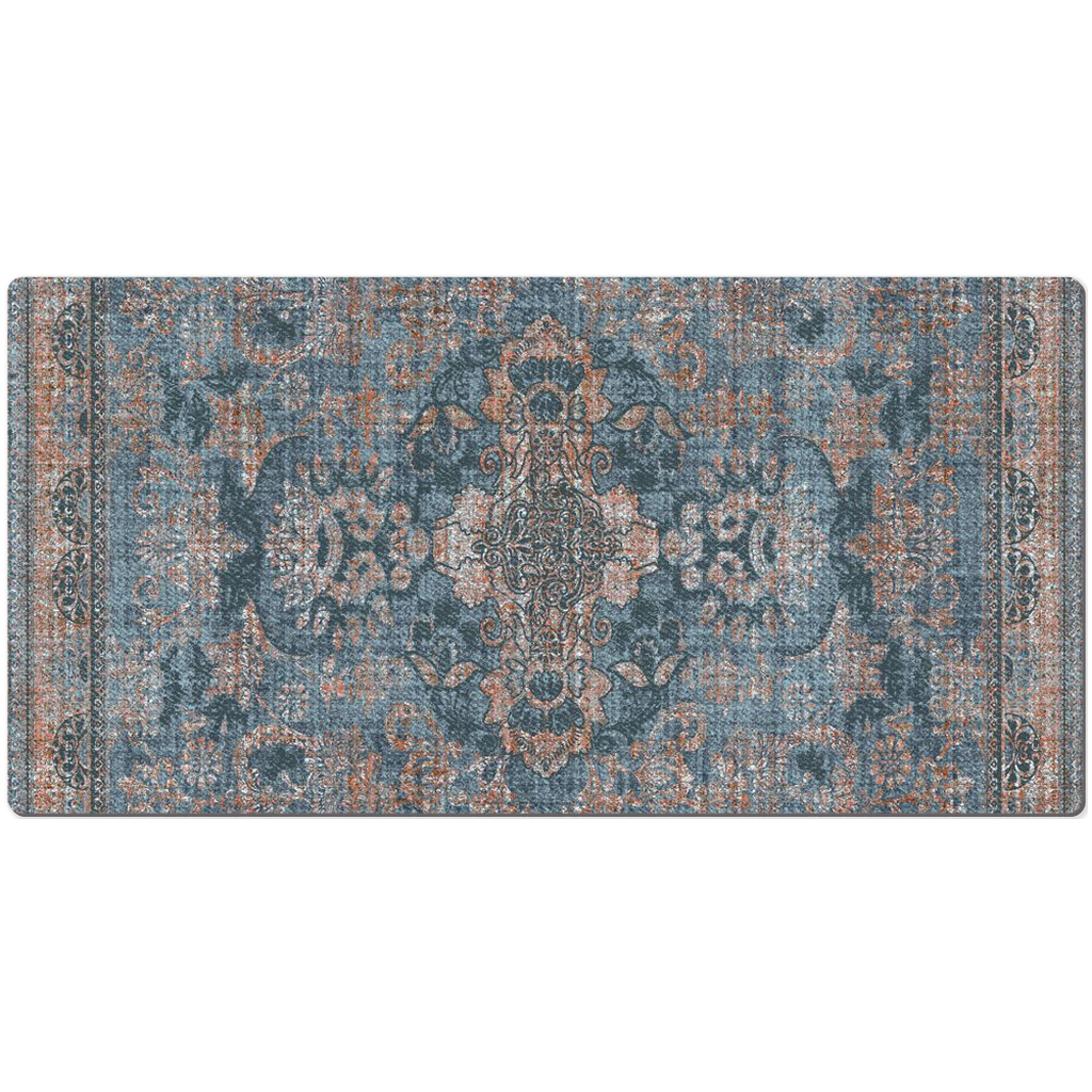 Persepolis Persian Desk Mat Antique Blue Rust