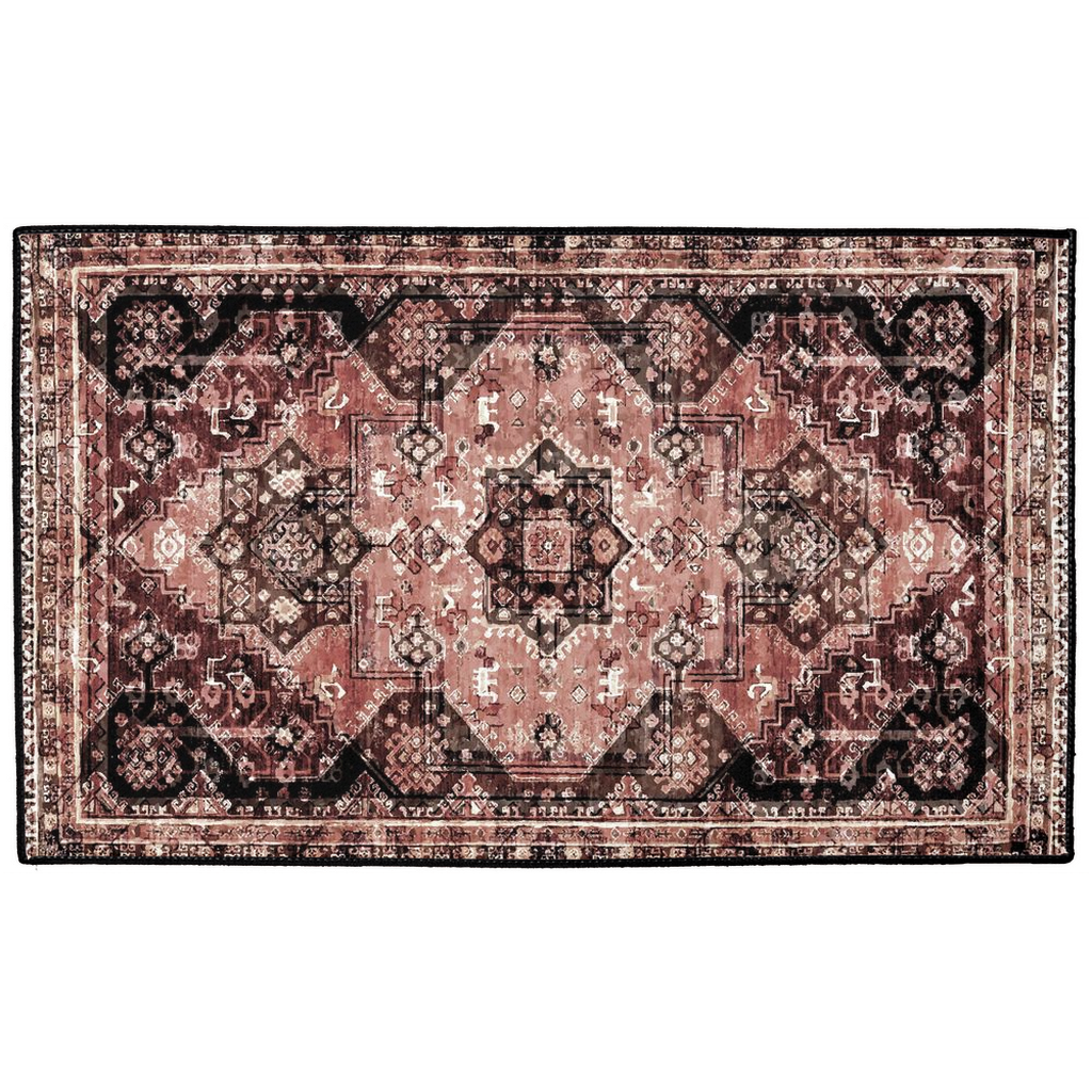 Serapi Persian Indoor/Outdoor Floor Mat Antique Black Rosewood