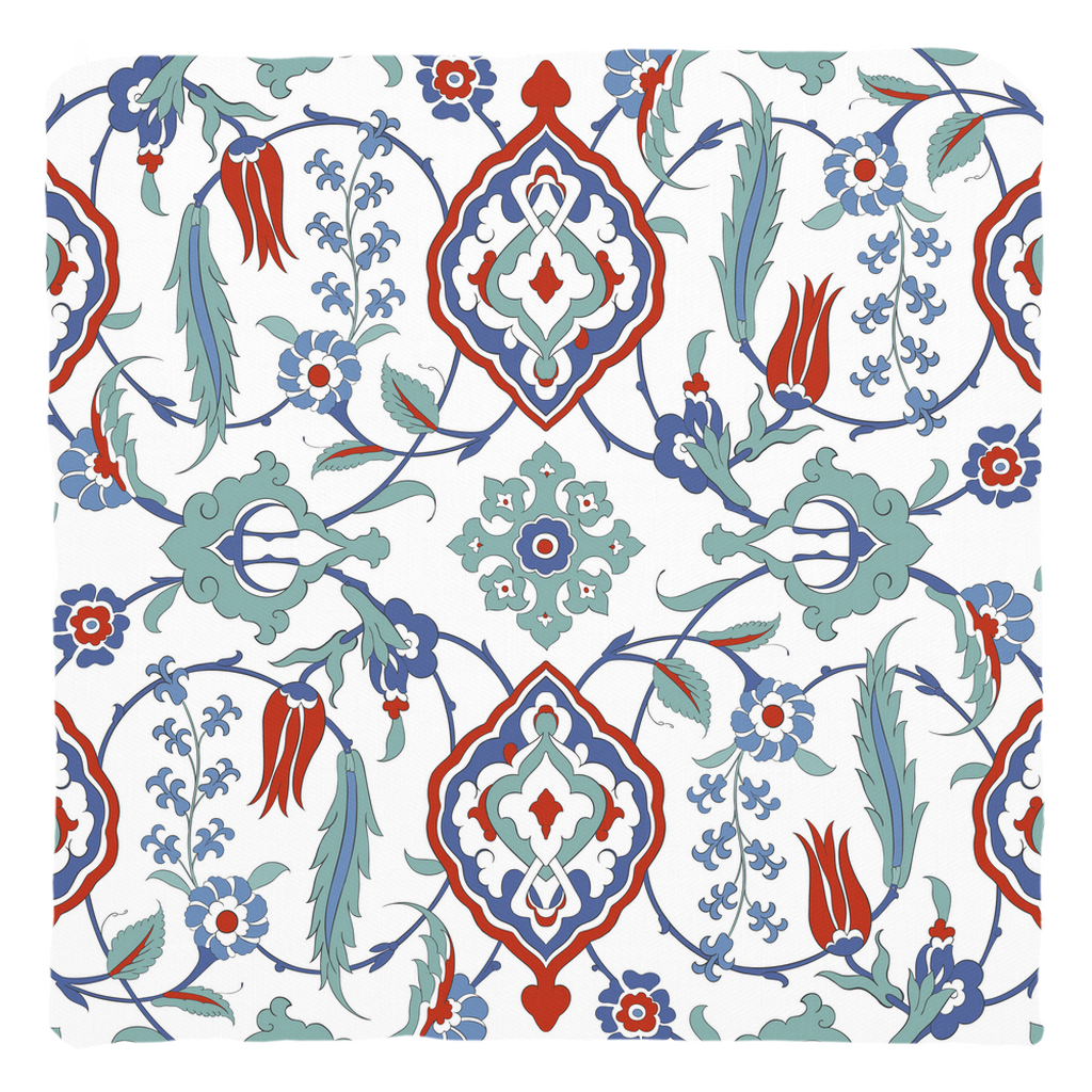 Sara Ottoman Cotton Pillows Blue Mint Red